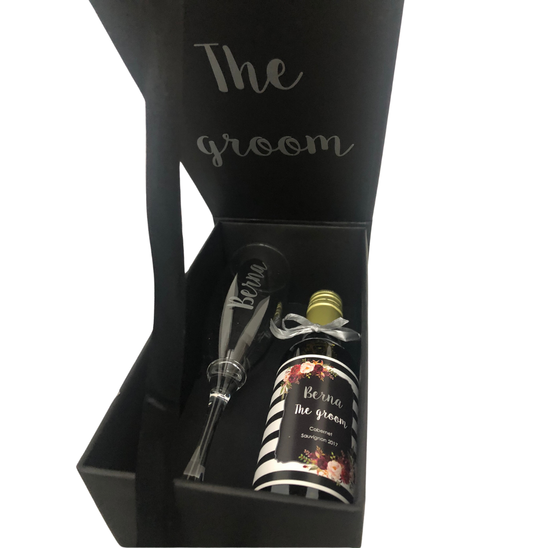 Caja copa y vino