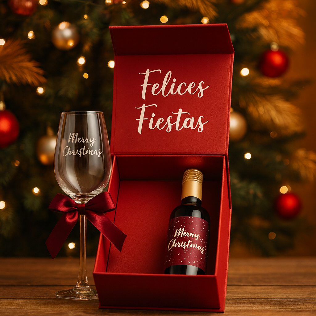 Caja copa y vino