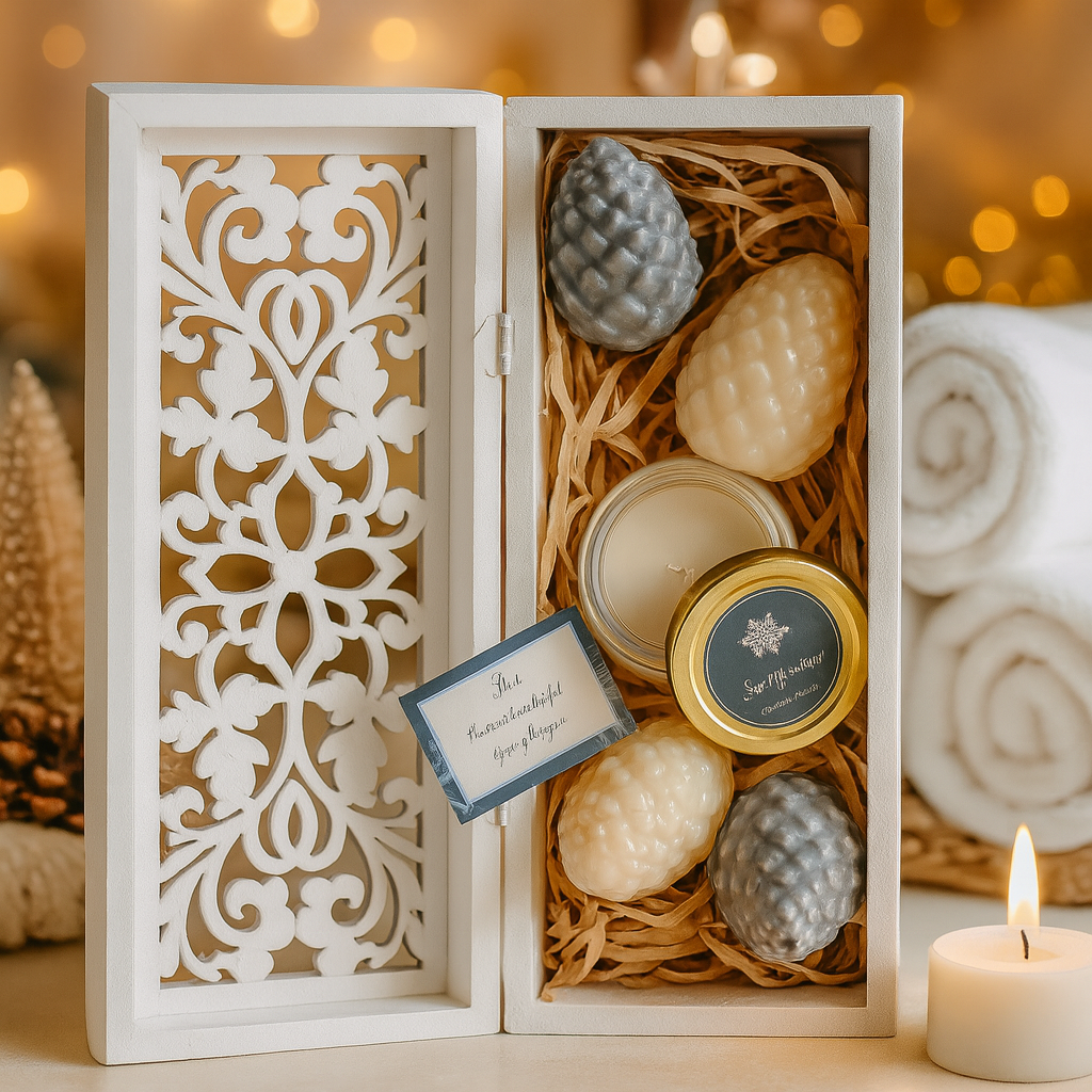 “Spa Navideño” con Vela Aromática y Jabones Artesanales